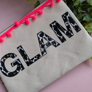 Glam Cosmetic Bag with Pink Accents